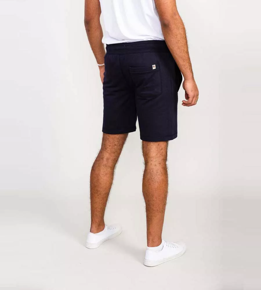 Men's Navy Elasticated Waist Shorts by D555 - Sutton 2