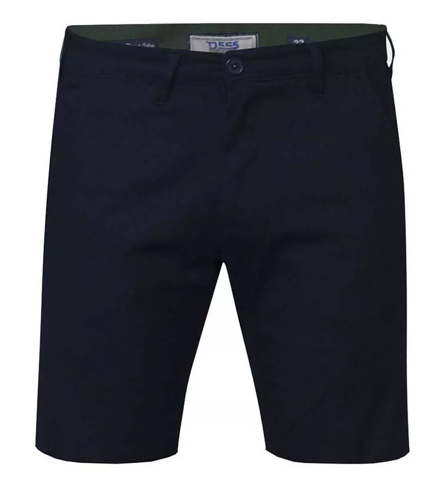 Navy Stretch Chino Shorts (OPALA 1) for Men by D555