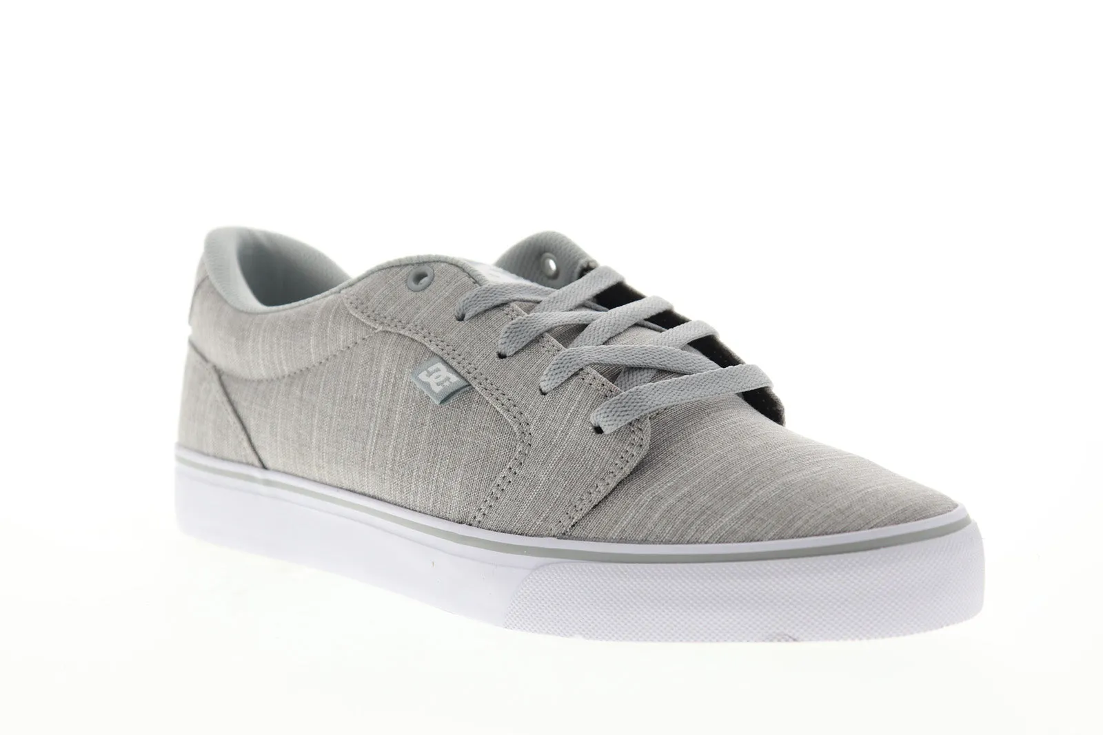 DC Anvil TX SE Men's Gray Canvas Skate Sneakers - Lace Up Shoes, ADYS300036