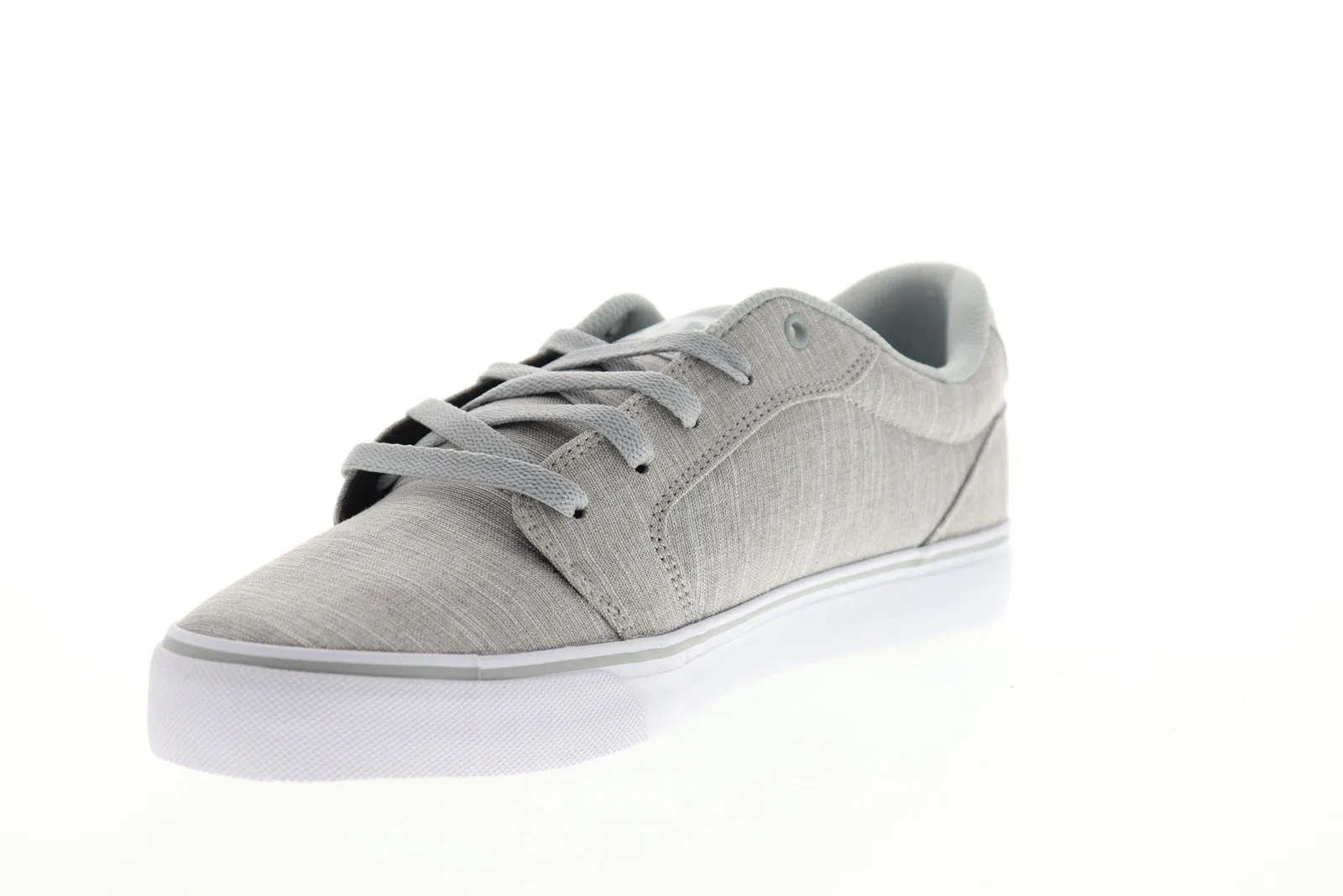 DC Anvil TX SE Men's Gray Canvas Skate Sneakers - Lace Up Shoes, ADYS300036