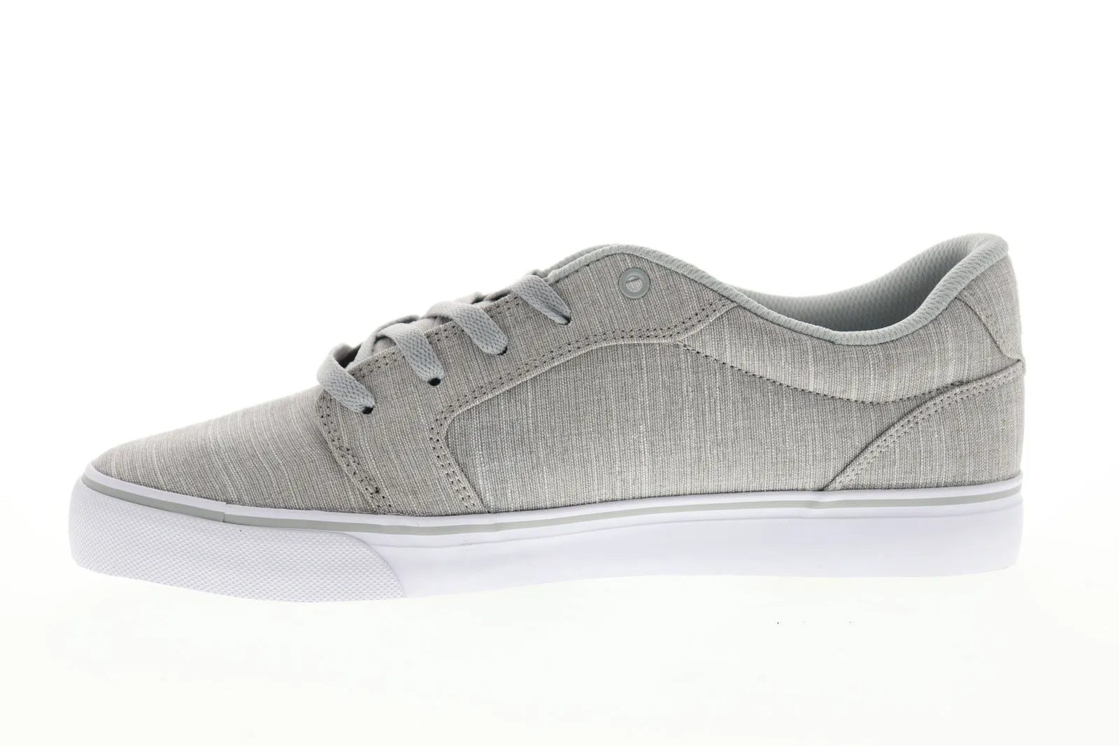 DC Anvil TX SE Men's Gray Canvas Skate Sneakers - Lace Up Shoes, ADYS300036