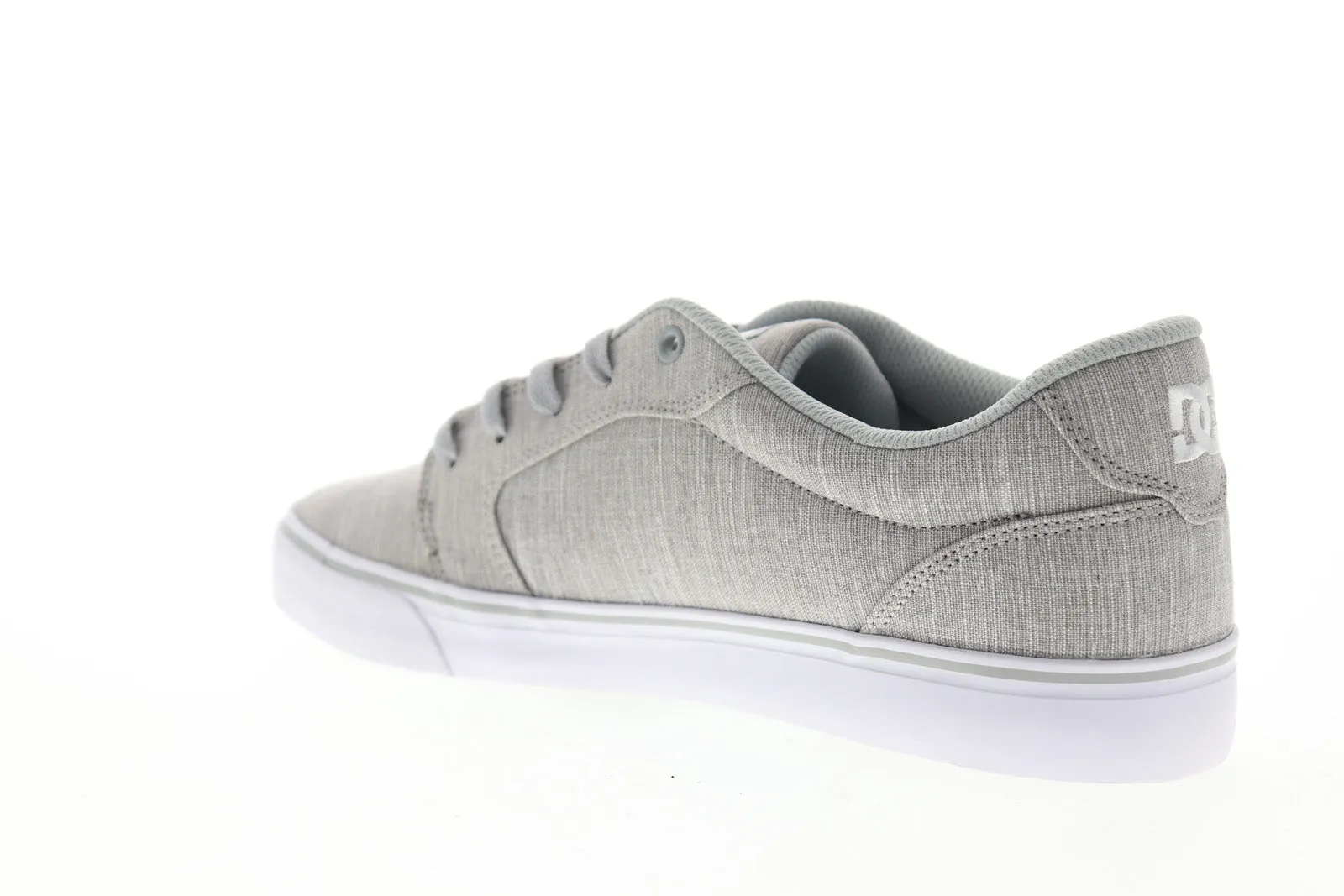 DC Anvil TX SE Men's Gray Canvas Skate Sneakers - Lace Up Shoes, ADYS300036