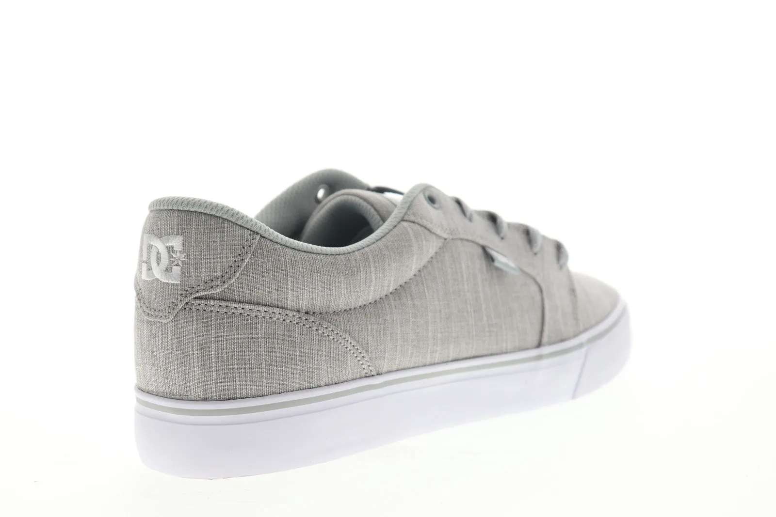 DC Anvil TX SE Men's Gray Canvas Skate Sneakers - Lace Up Shoes, ADYS300036