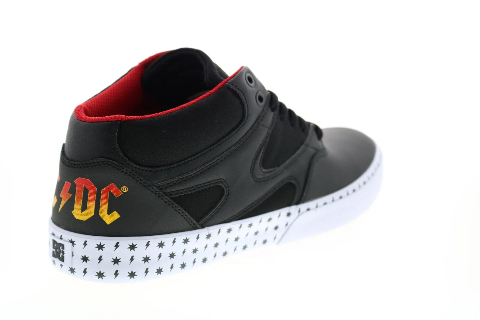 DC Kalis Mid x ACDC ADYS300638 Men's Black Collaboration Limited Sneakers Shoes.