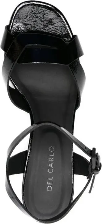 Del Carlo Ben 55mm Black Leather Sandals