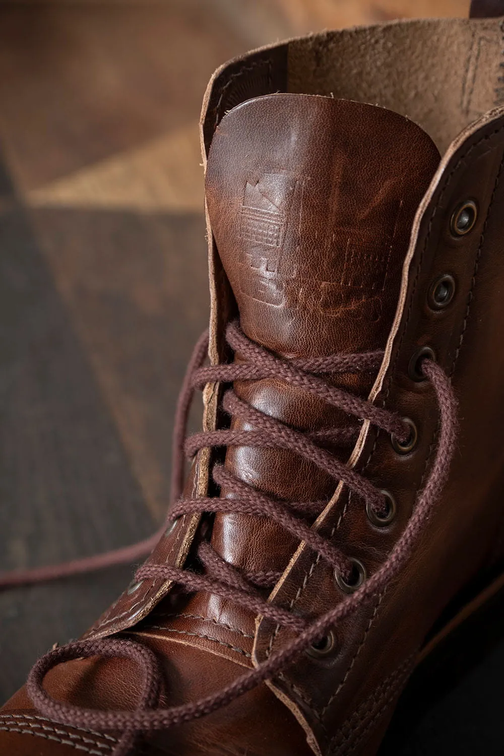 Derby Boots in Dark Tan Color