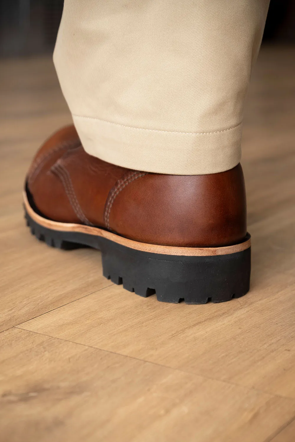 Derby Boots in Dark Tan Color