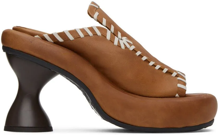 Eckhaus Latta Brown Court Heeled Sandals SSENSE Exclusive