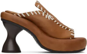 Eckhaus Latta Brown Court Heeled Sandals SSENSE Exclusive