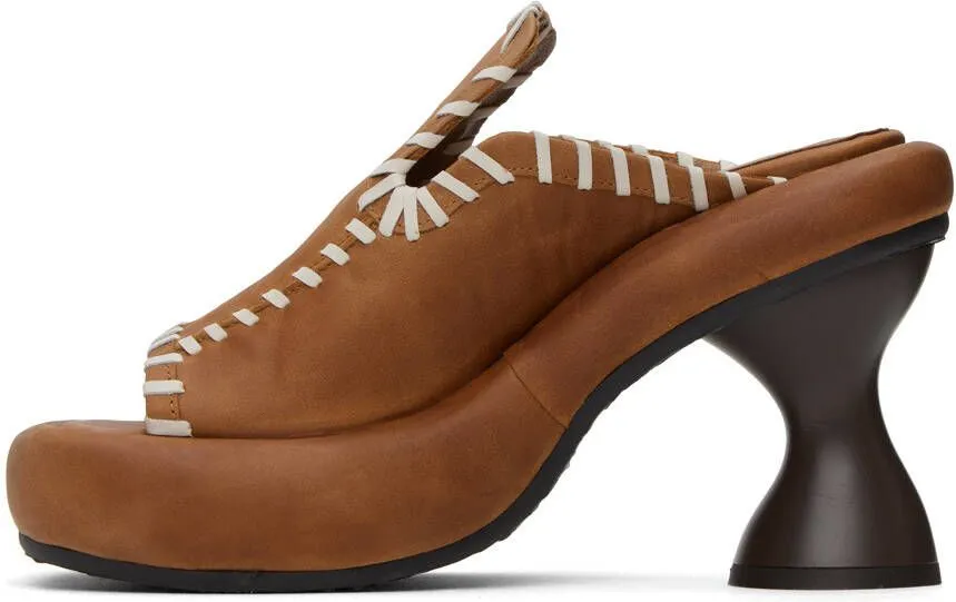 Eckhaus Latta Brown Court Heeled Sandals SSENSE Exclusive