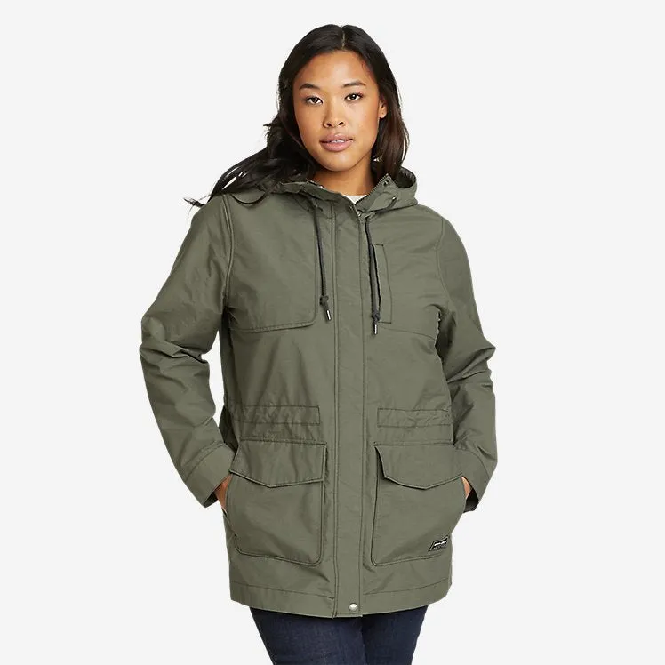 Eddie Bauer Trekker Trench Coat for Women - Light Green