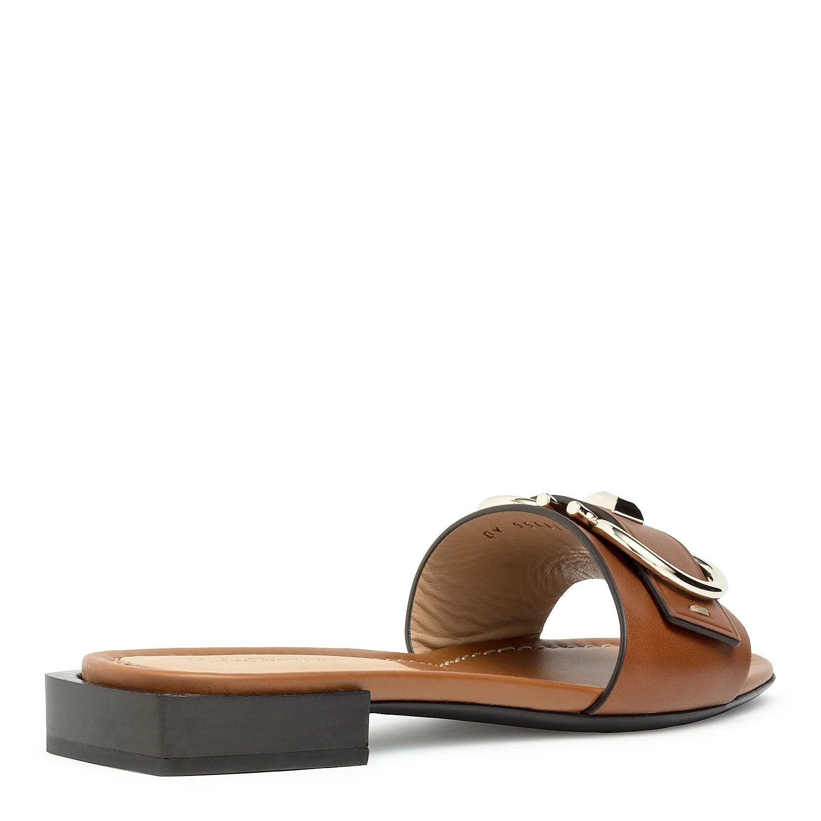 Ferragamo Solar Tan Calf Leather Slide Sandals