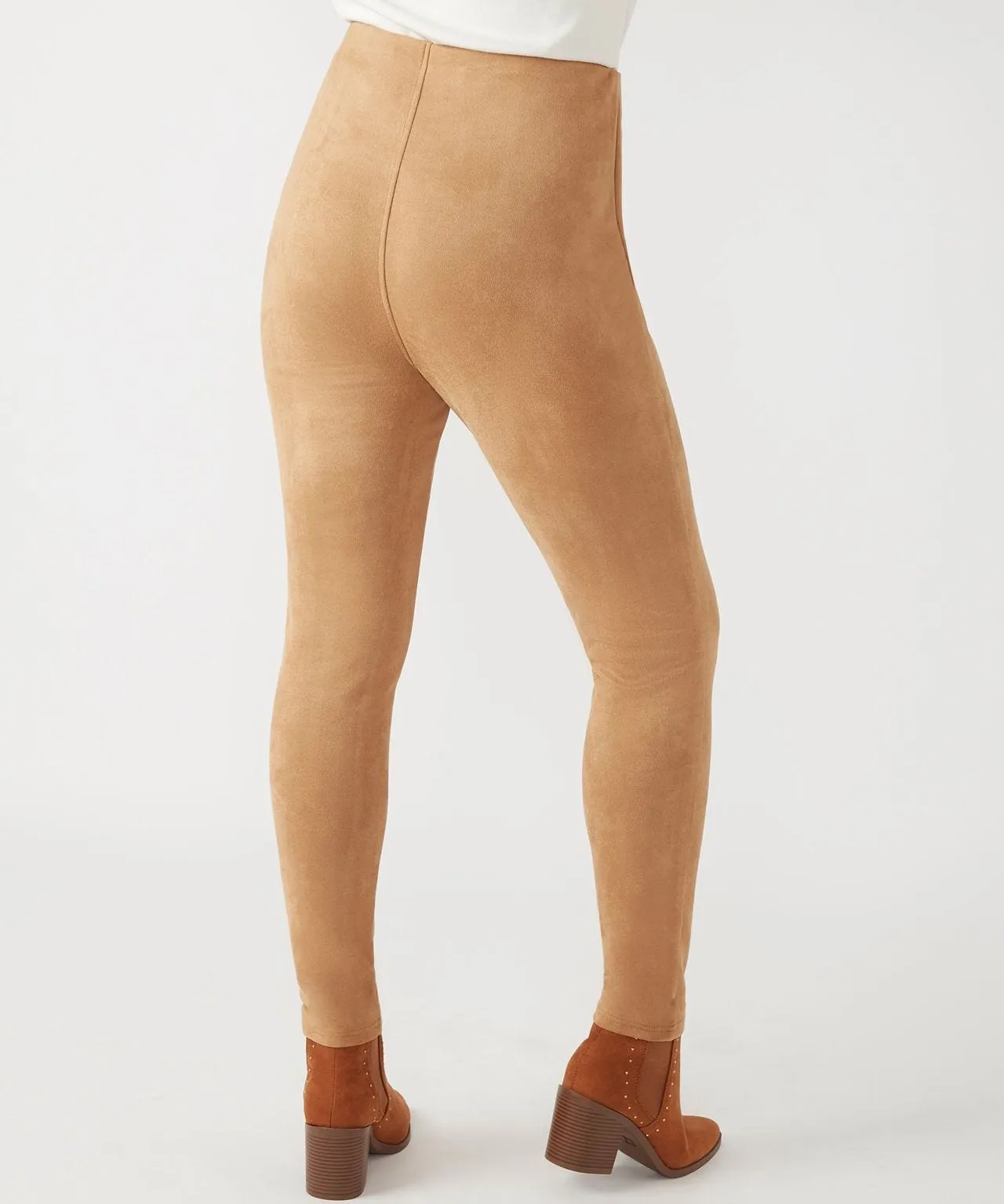 Tummy Control Leggings in Suede