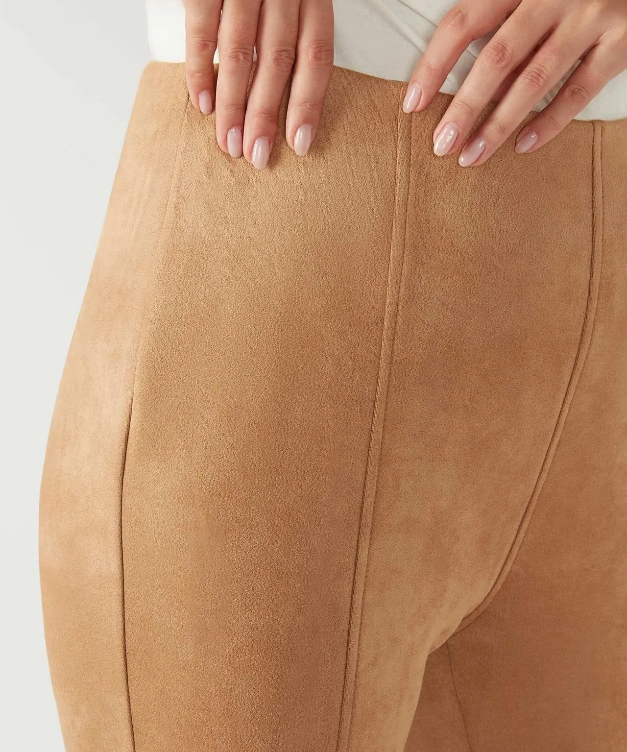 Tummy Control Leggings in Suede