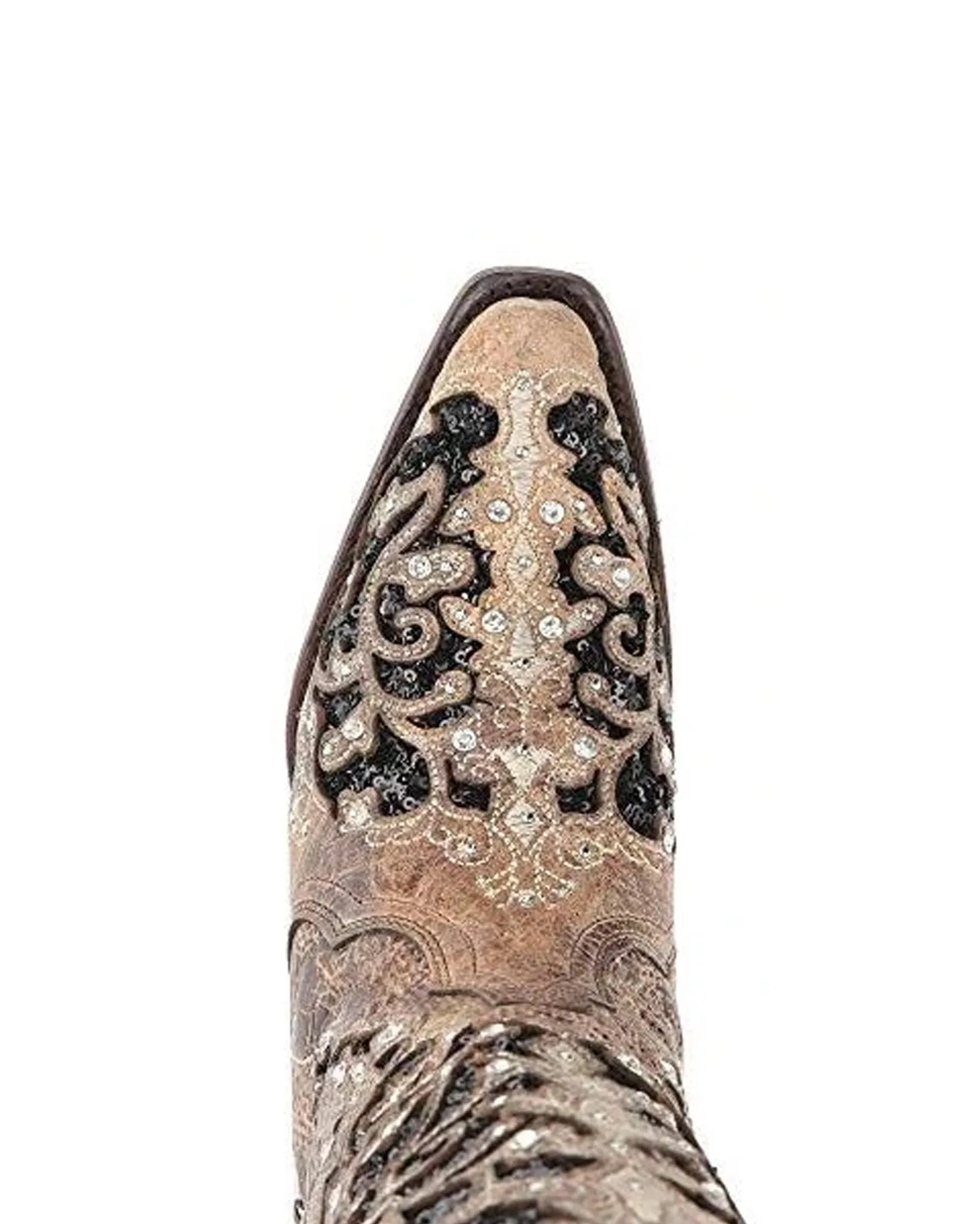 Floral Embroidered Women's Inlay Boots