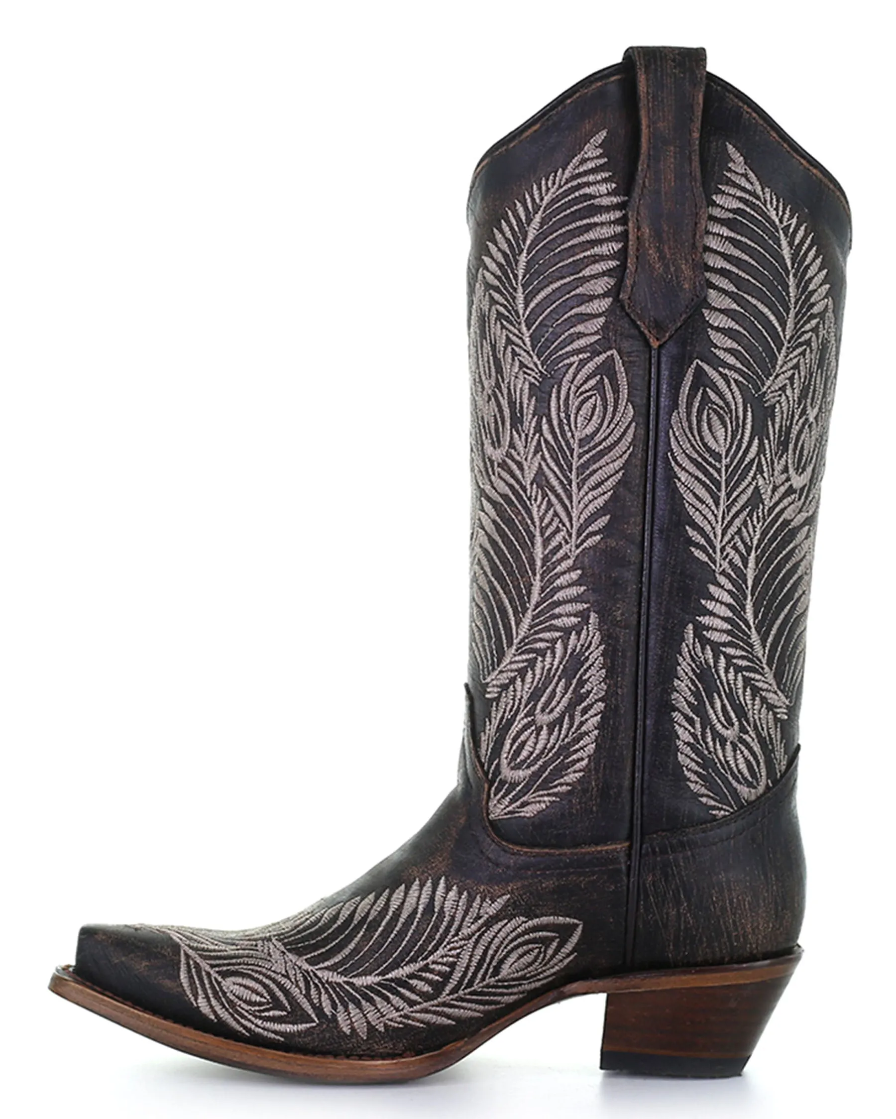 G-Feather Embroidered Women's Western Boots Circlet