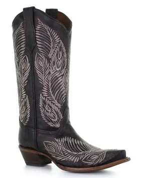 G-Feather Embroidered Women's Western Boots Circlet