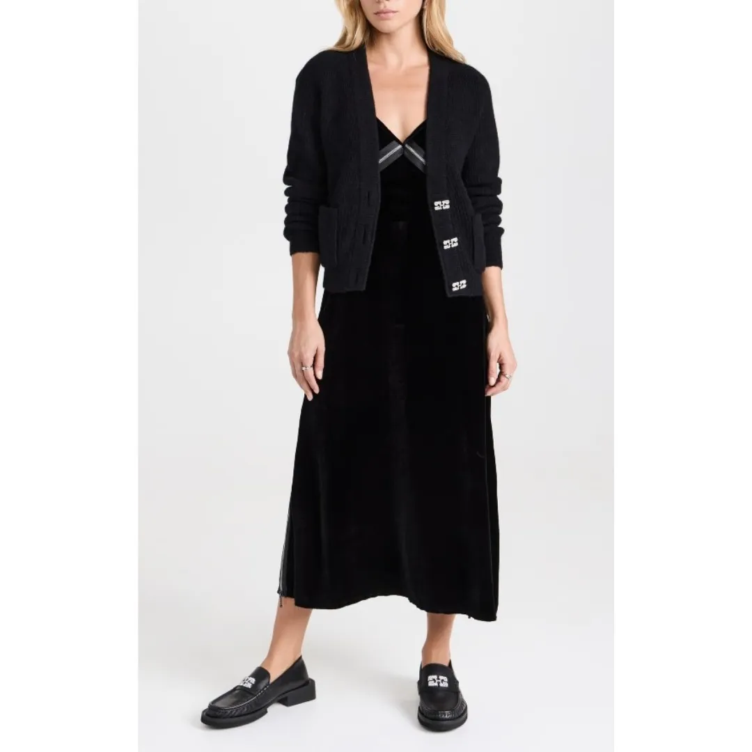 Ganni Casual Long-Sleeve Plain Oversized Logo Office Style