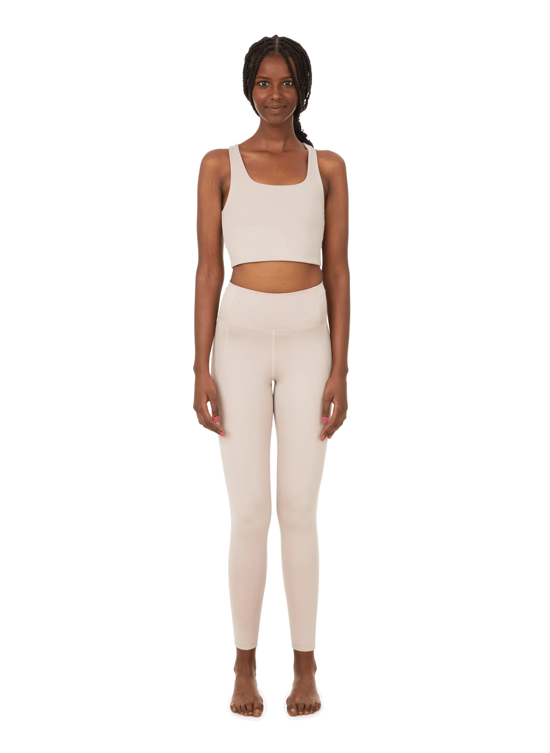 Girlfriend Collective High-waisted Leggings in Beige