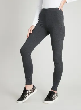 Grey Marl Soft Touch Leggings 24L for Women - Shop Now at Tu