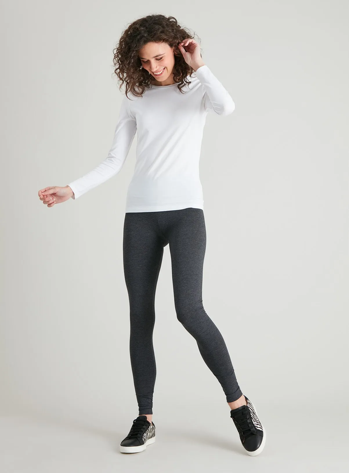 Grey Marl Soft Touch Leggings 24L for Women - Shop Now at Tu