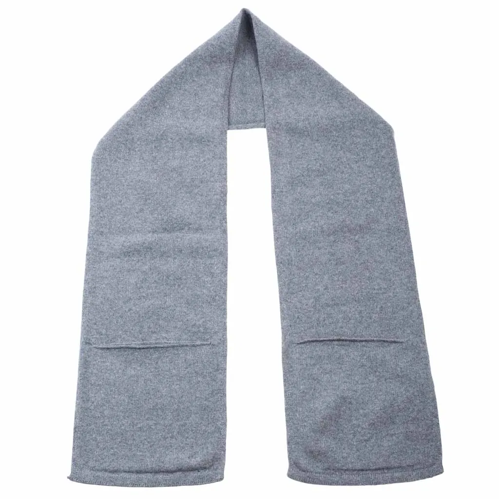 Grey Mix Lambswool Pocket Scarf - Lost & Found