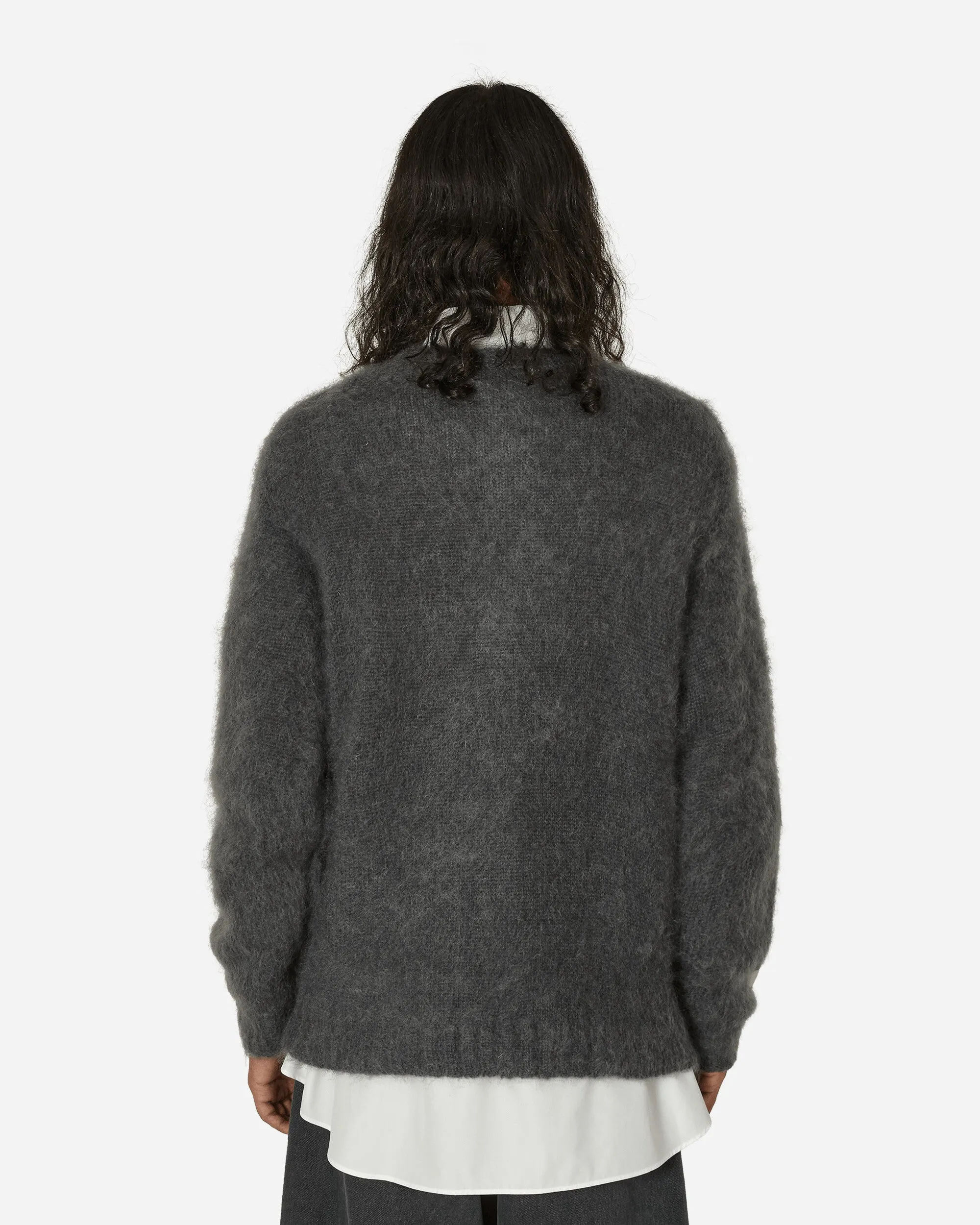 Grey Mohair Knit Sweater