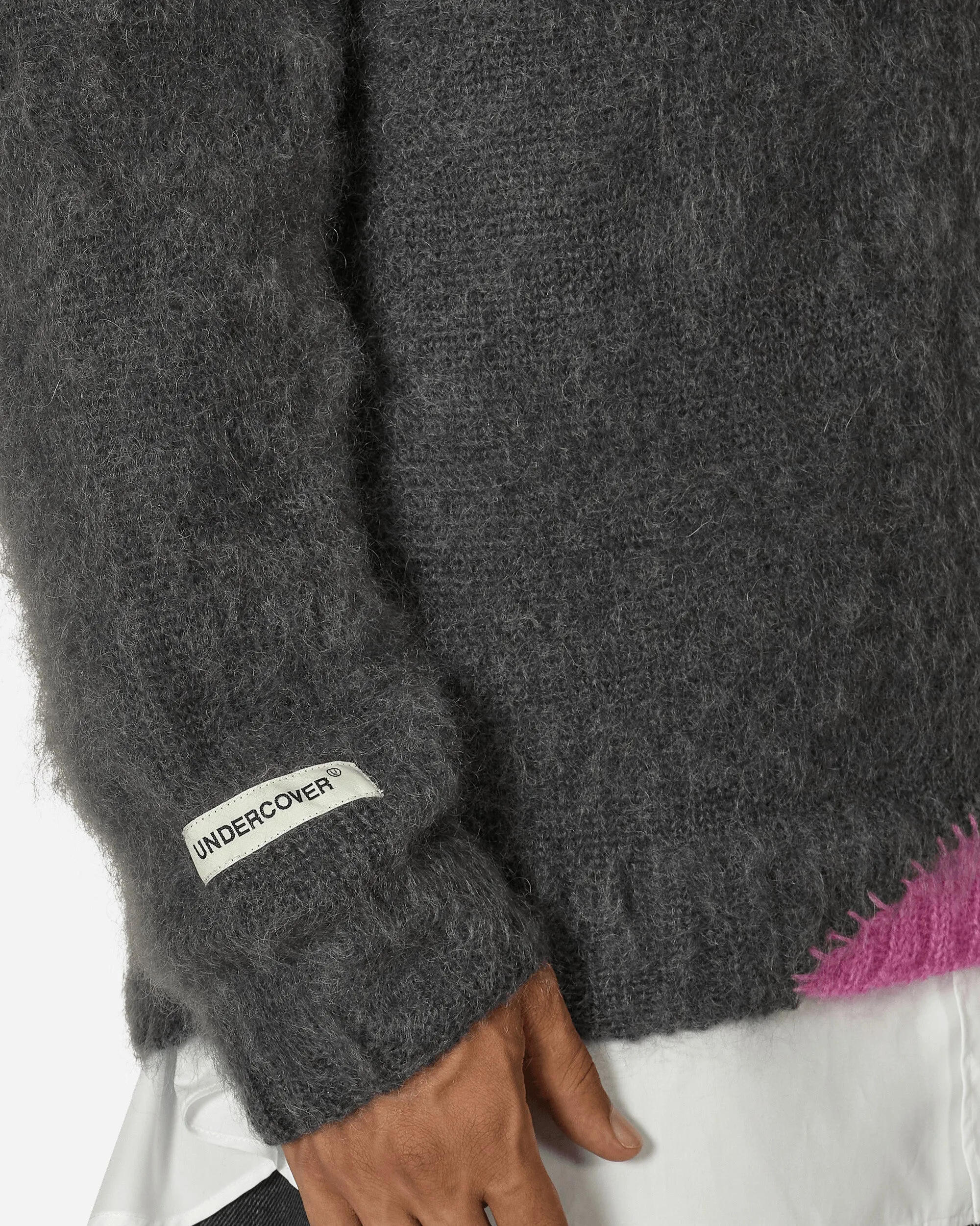 Grey Mohair Knit Sweater