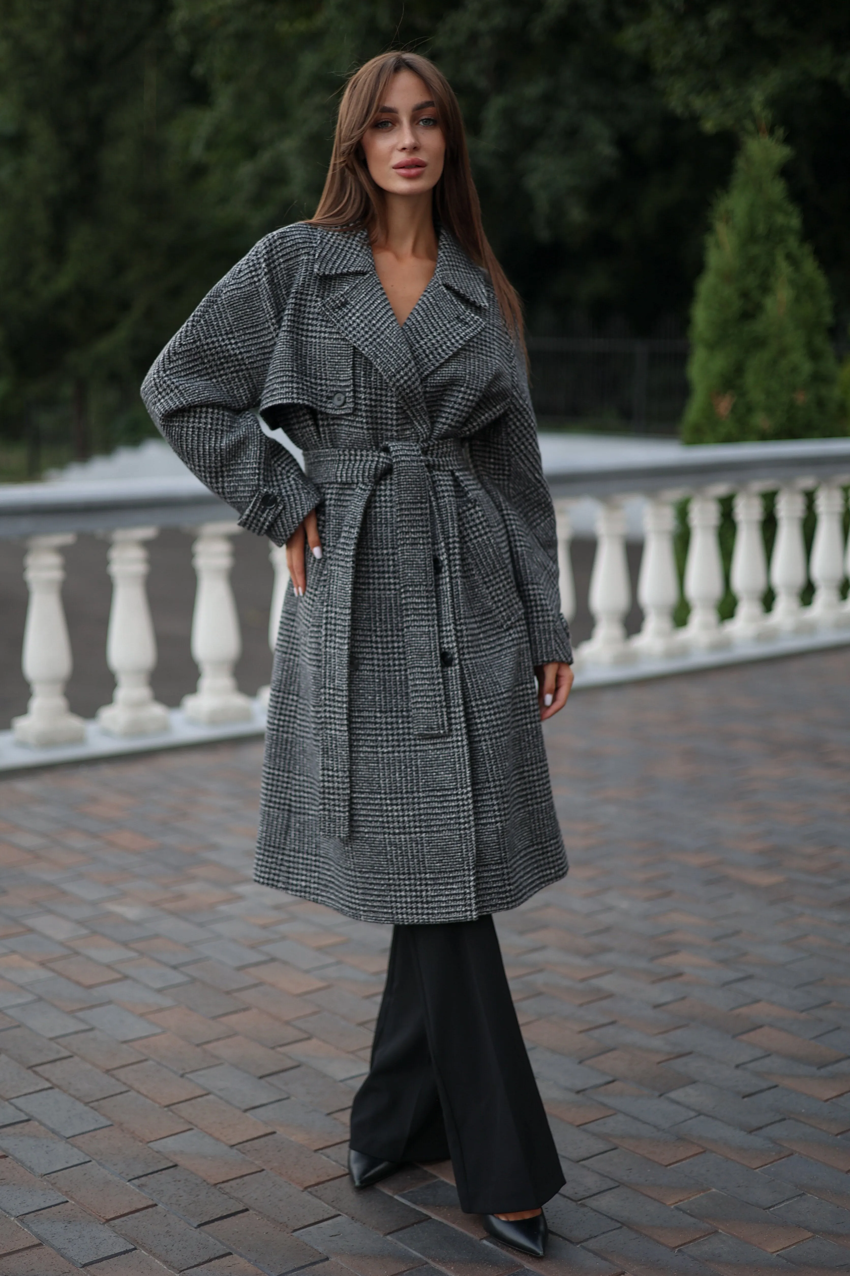 Grey Tessera Classic Wool Blend Coat