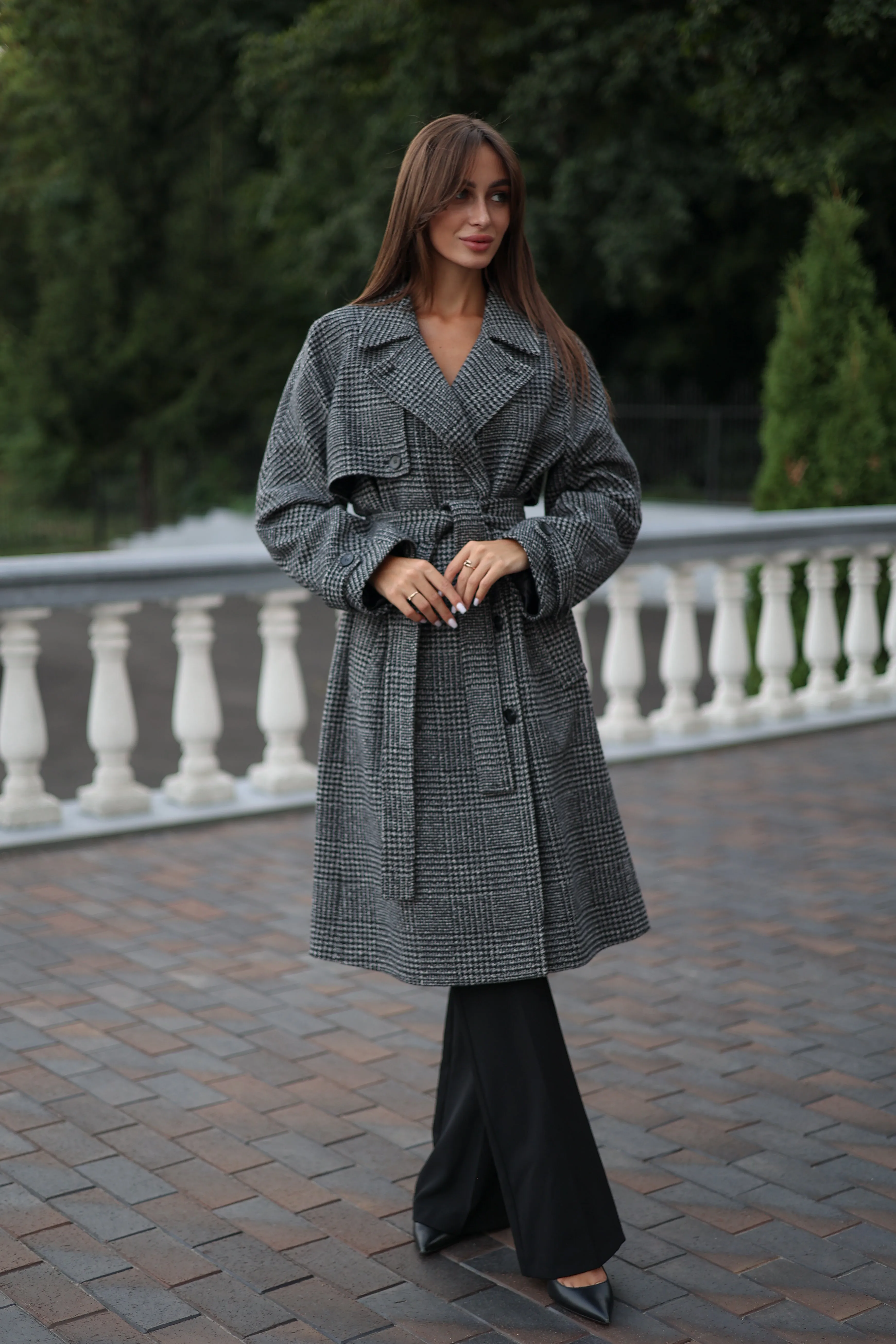 Grey Tessera Classic Wool Blend Coat