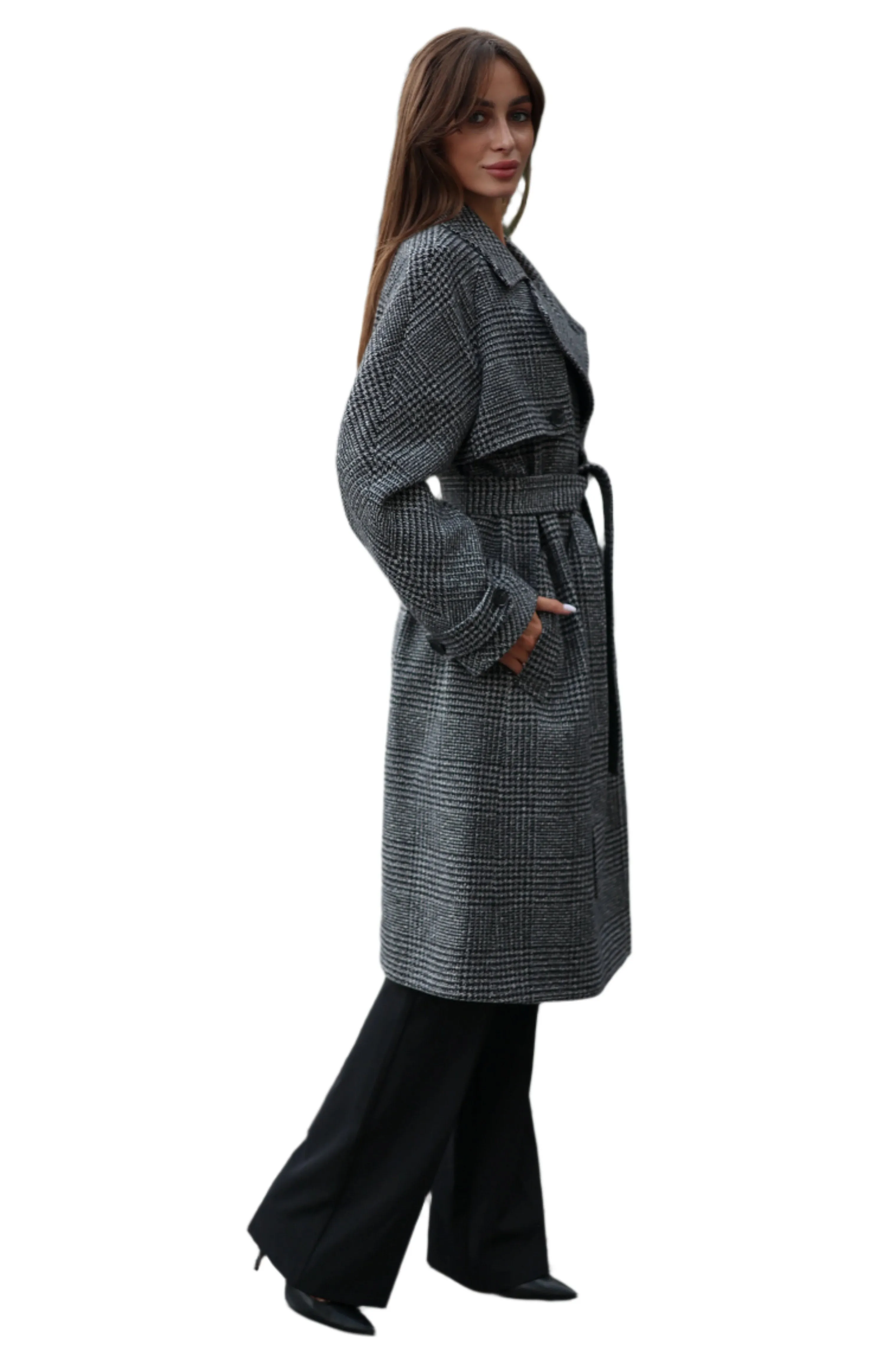 Grey Tessera Classic Wool Blend Coat