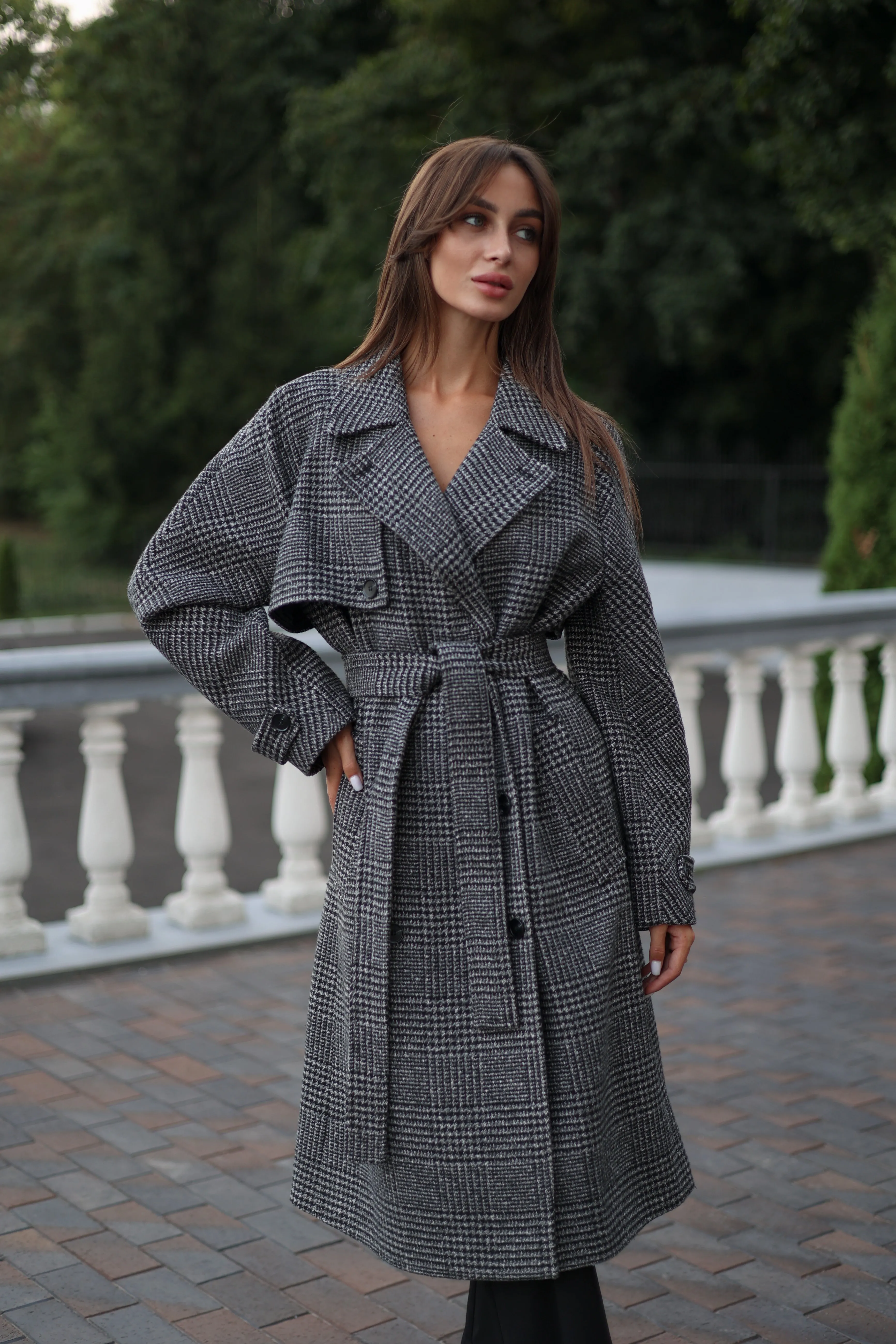 Grey Tessera Classic Wool Blend Coat