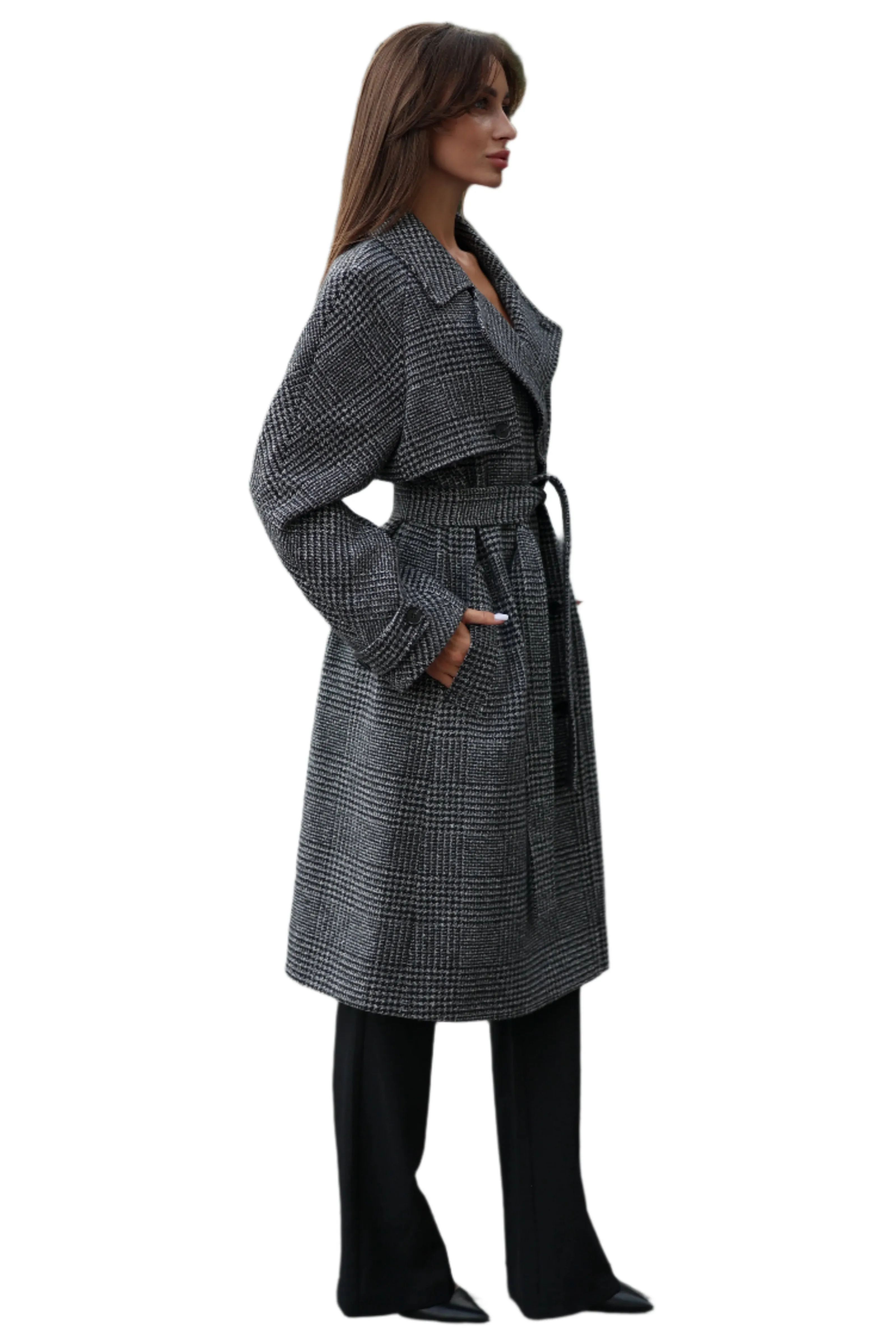 Grey Tessera Classic Wool Blend Coat