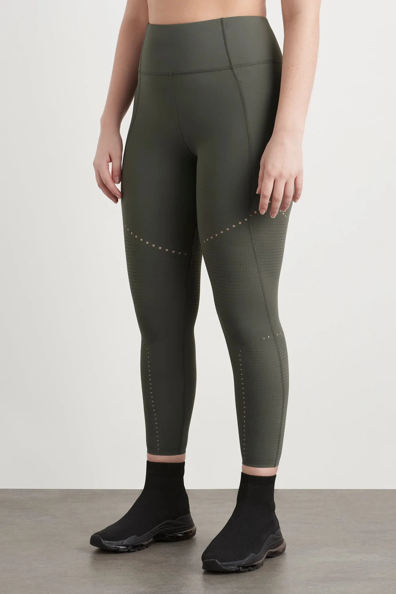 High Waisted Perforated 7/8 Legging 227