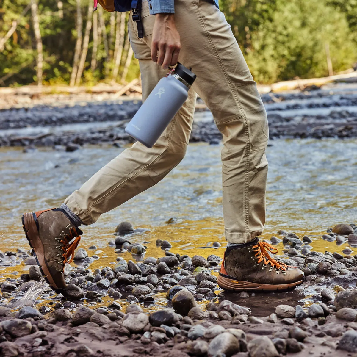 Hiking boots for mountains.