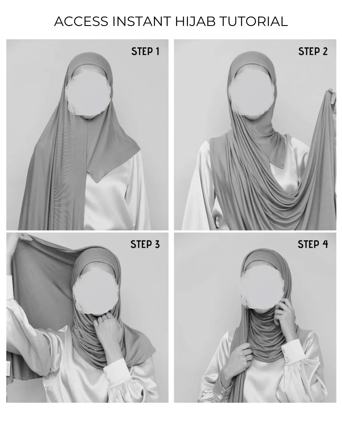 Instant Black Jersey Hijab - Access