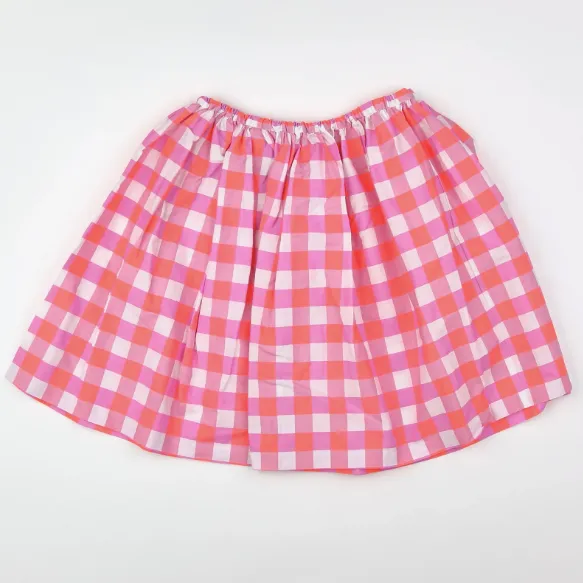 Jacadi Pink Check Skirt Size 4T - Stylish Kids Clothes