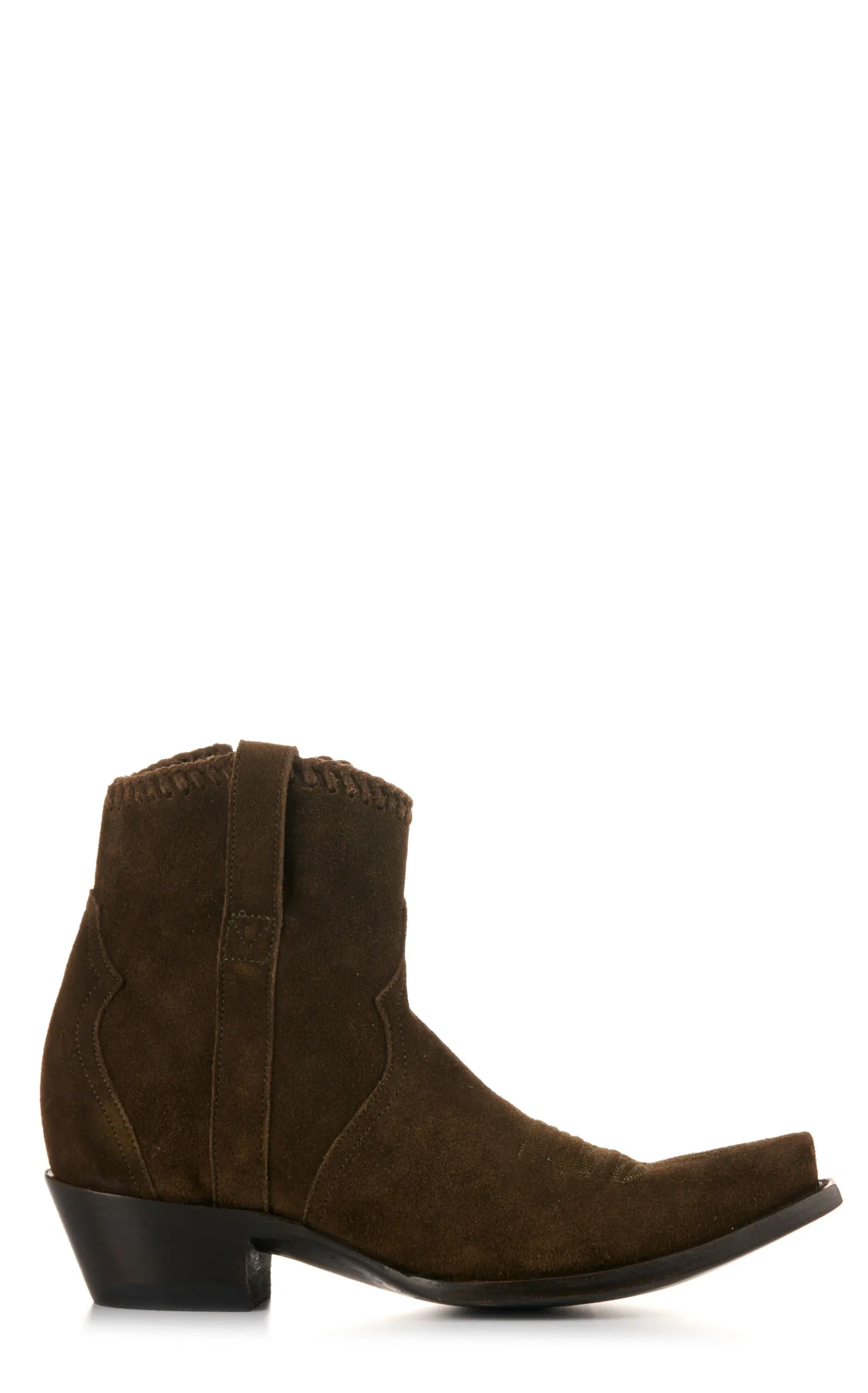 JRC & Sons Olive Water-Resistant Suede Snip Toe Booties for Women