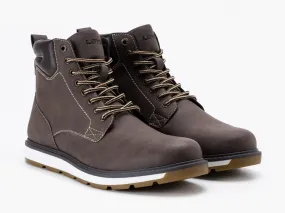 Levis Dark Brown Lace Up Boots