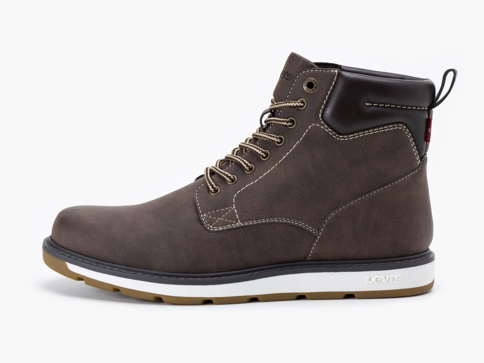 Levis Dark Brown Lace Up Boots