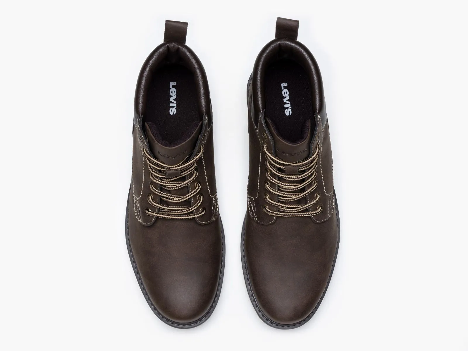 Levis Dark Brown Lace Up Boots