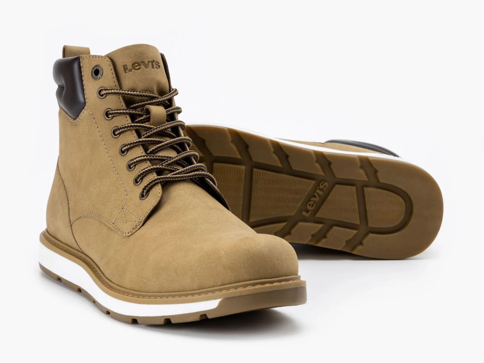 Levis Medium Yellow Lace Up Boots