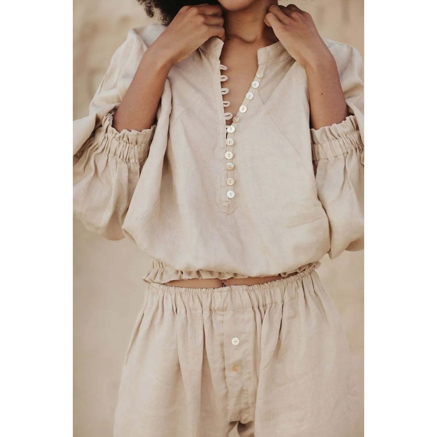 Linen Frida Top Nidra Pant Set