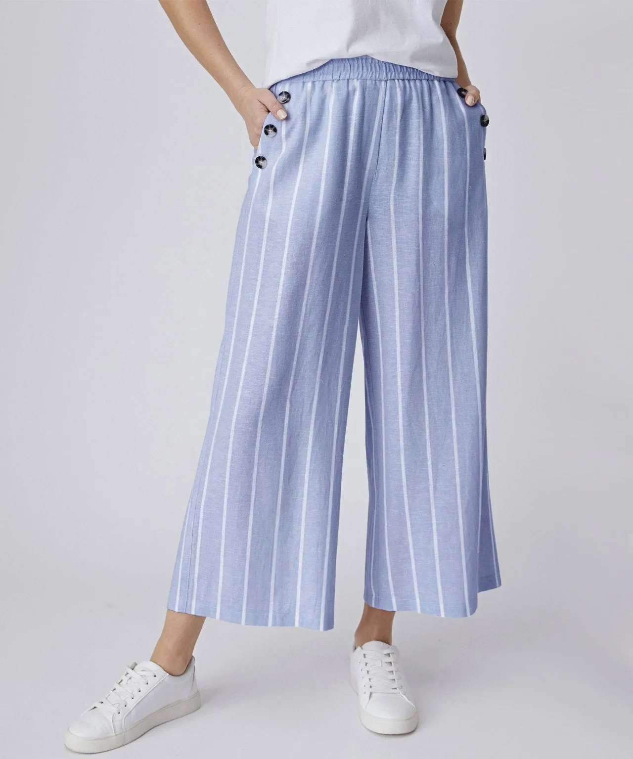 High-Quality Linen Crop Pants