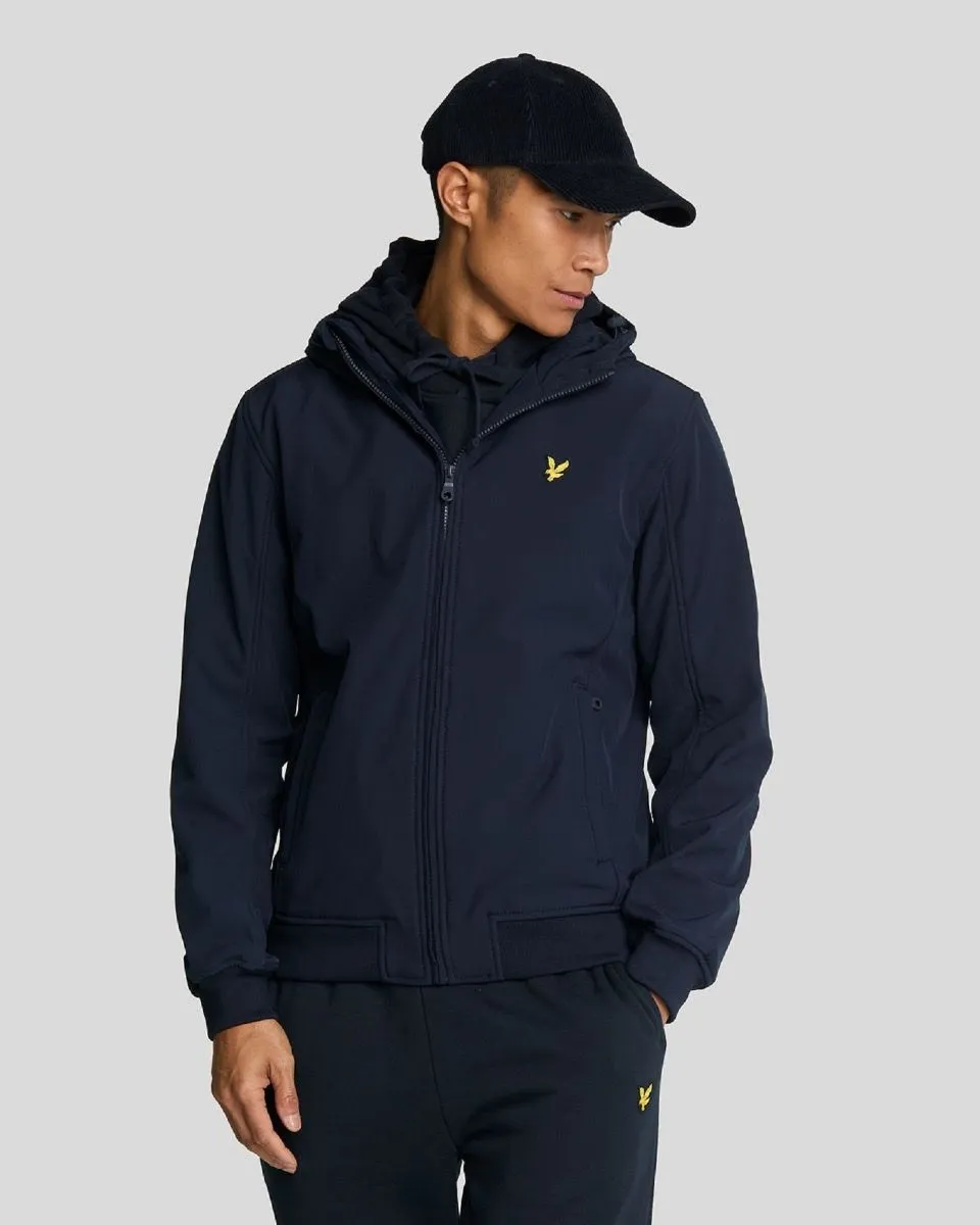 Dark Navy Lyle & Scott Softshell Jacket with Fleece Back