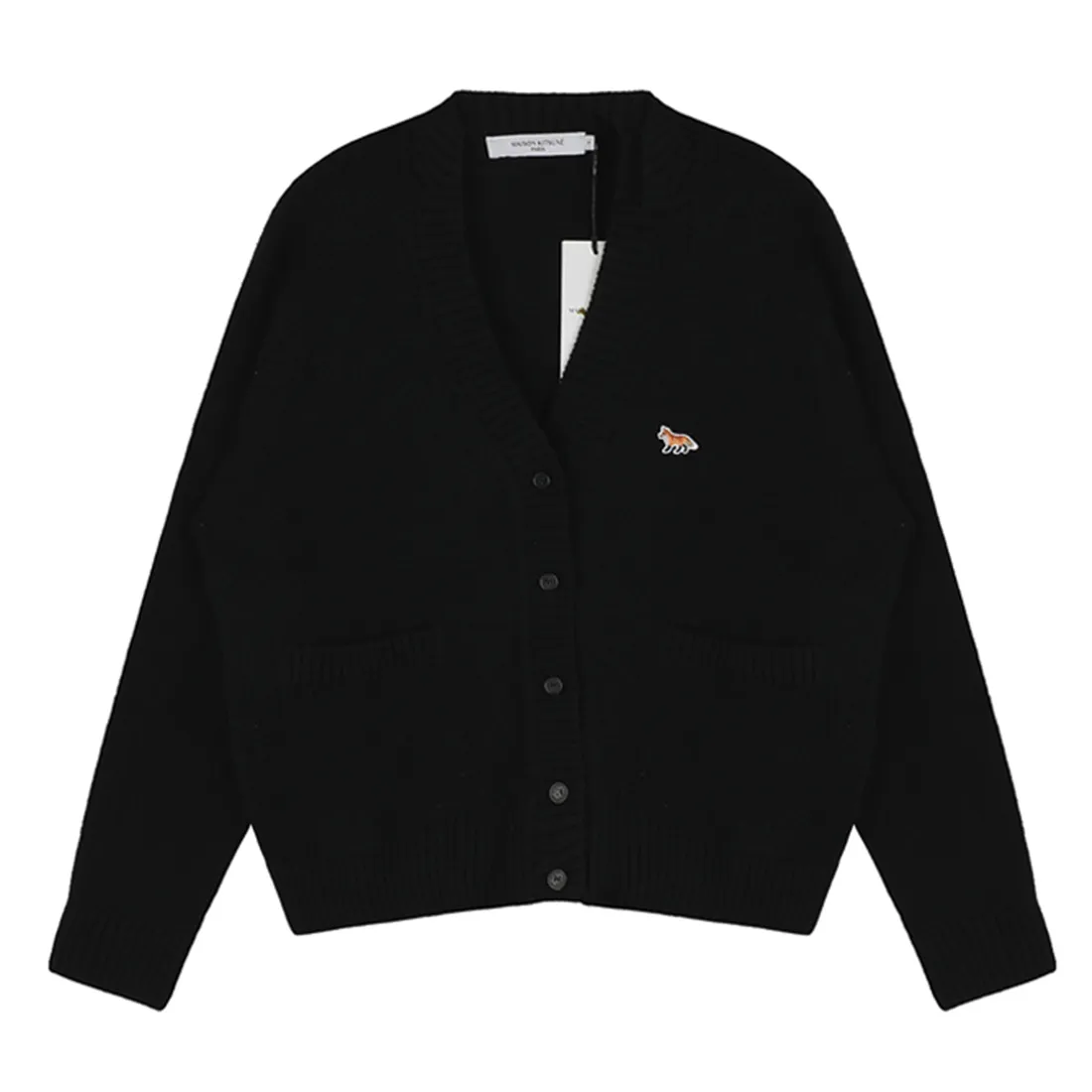 MAISON KITSUNE  | Unisex Long Sleeve Logo Cardigans - Street Style