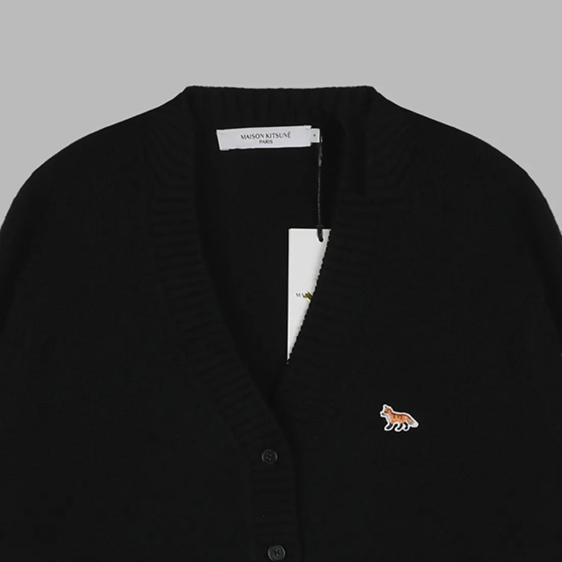 MAISON KITSUNE  | Unisex Long Sleeve Logo Cardigans - Street Style