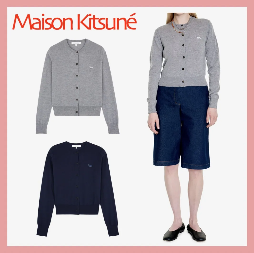 Maison Kitsune Long Sleeve Wool Shirt - Casual Office Style