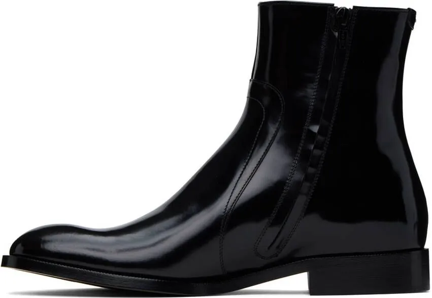 Maison Margiela Black Zip Boots