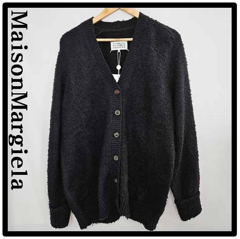 Maison Margiela Casual Logo Cardigans - Street Style Fashion